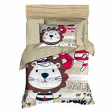 Sailor Dijital Baskılı 3d Kahve Bebek Nevresim Takımı