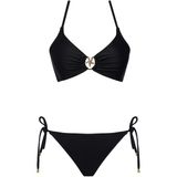 Sailor Moda Aksesuarlı Tasarım Siyah Bikini Takım Kadın %80 Polyamide %20 Elastane Özel Tasarım - 38