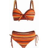 Sailor Moda Desenli Toparlayıcı Bikini Takım %80 Polyamide %20 Elastane Ayarlanabilir Askılarla - 42