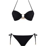 Sailor Moda Siyah Straplez Aksesuar Brezilya Bikini Takım %80 Polyamide %20 Elastane Özel Tasarım - 36