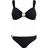 Sailor Moda Siyah Straplez Aksesuarlı Kadın Bikini Takım Özel Tasarım %80 Polyamide %20 Elastane - 38