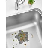 Saint Belisama Concept Deniz Yıldızı Lavabo Süzgeci, Lavabo Tıkacı, Silikon Süzgeç Siyah 4 Adet