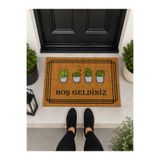 Saint Belisama Concept Saksı Figürlü Hoşgeldiniz Retro Tasarım Dekoratif Kapı Önü Paspası 40x60cm