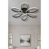 Saira Black (60CM) Tek Renk Modern Plafonyer LED Avize - Siyah