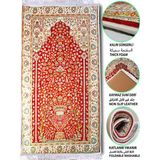 Sajda Mirage 3 CM Kalın Süngerli Seccade Kabartmalı Diz Ağrıtmaz Namazlık - 70x120 cm - 70 x 120 cm - Kahverengi