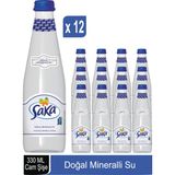 Saka 330 ml Doğal Mineralli Cam Şişe Su (12 adet)