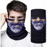 Sakallı Yüz Desenli Baf Buff – Çok Amaçlı Boyunluk & Maske 1 No Midastech - Standart - Renkli