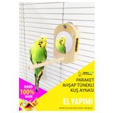 SAKAPET Ahşap Mini Kuş Aynası Model 3