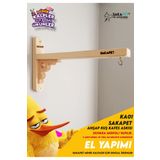 SAKAPET Dekoratif Ahşap Kuş Kafes Askısı
