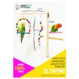 SAKAPET Kafes Üstü Dev Merdivenli Eğlence Parkuru Doğal Masif Ahşap01