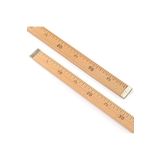 SAKASHİ Ahşap Manifatura Cetveli Demirli 1 Metre (100 Cm), evdedikisahsap1mt