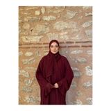 Şakika Bordo Kadın Lumira Abaya Ferace & Şal - Standart Beden & Farklı Boy
