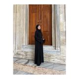 Şakika Siyah Kadın Lumira Abaya Ferace & Şal - Standart Beden & Farklı Boy Siyah 2