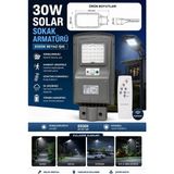 Sakin Enerji 30W Kumandalı Solar Güneş Enerjili Sokak Armatürü 6500K