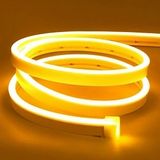Sakin Enerji Neon Şerit LED 12V Volt Esnek Silikonlu Aydınlatma + Fiş Dahil Tak Çalıştır - 3 m - Amber