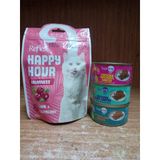 Sakinleşmeyi Destekleyen Kuzu Etli&Kızılcıklı Kedi Ödül Maması 60 Gram+3 Adet Karışık Aroma Püre Kedi Konserve 85 Gram