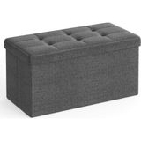 Saklama Alanlı Oturma Bankı, Oturma Sandığı, Tabure, Saklama Kutusu, Ayak Koyma Yeri, Katlanabilir, 300 Kg'a Kadar Taşıyabilir, 80 L, 76 x 38 x 38 Cm, - Standart - Renkli