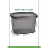 Saklama Kabı Dikdörtgen 1200 ml - 1,2 lt