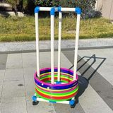 Saklama Standı, Hula Hoop Standı, Egzersiz Hula Hoop Stand İç Mekan, Taşınabilir PVC Fitness Çember Arabası, Arka Bahçe Anaokulu Parkı için Beyaz Hula Hoops Tutucular, Kolayca Hareket Edin (XL)