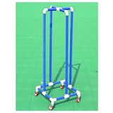 Saklama Standı, Hula Hoop Standı, PVC Halka Halat Tutucular, Bağlantısız Hula Hoop ve Atlama Halatı Tutucu Standı, Hareketli Fitness Hoop Depolama Arabası, Spor Ekipmanları Düzenleyici Raflar (Mavi)