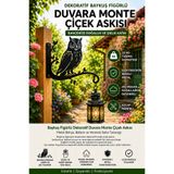 Saklı Home Baykuş Figürlü Metal Çiçek Askısı – Duvara Monte Saksı Tutacağı – Dekoratif Bahçe Balkon Veranda Askısı