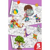 Saklı Nesneler Hidden Object Dev Boyama Kağıdı Boyama Rulosu Büyük Boy 5 Metre