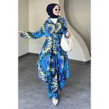 SaklıButik Rengarenk Desenli Uzun Gömlekli Takım