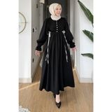 SaklıButik Veronica İp Detaylı Keten Elbise