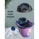 Sakr Hobi Market Temizlik Kovası Seti Paspas Mop - Mor - ip püskül mor kova