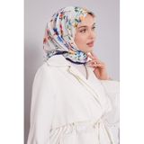 Saks Çiçek Dalı Desen Soft Eşarp
