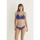 Saks Destekli Çapraz Dantelli Bralet Takım 5527