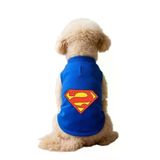 Saks Mavi Renkli Kedi Kıyafeti, Superman Atlet, Orta Boy