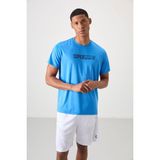 Saks Nefes Alan Dokulu İnce Esnek Standart Fit Erkek Performans T-Shirt - 88385 - XL