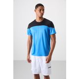 Saks Polyester Nefes Alan Dokulu İnce Esnek Standart Fit Erkek Performans T-Shirt - 88386