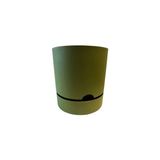 Saksı Dünyası Poliwork Yuvarlak Tabaklı Saksı 5 Lt – 20.5 cm Modern Plastik Çiçek Saksısı - Yeşil