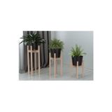 Saksı Standı 3Lü Set Ahşap Çiçek Standı Saksılık Bahçe