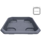 Saksı Tabağı Hisar Kare Tabak Mocha Altlığı Plastik Altlık (Gri, 31cm)