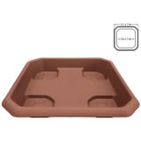 Saksı Tabağı Hisar Kare Tabak Mocha Altlığı Plastik Altlık (Kiremit, 25,5cm)