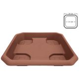 Saksı Tabağı Hisar Kare Tabak Mocha Altlığı Plastik Altlık (Kiremit, 31cm)