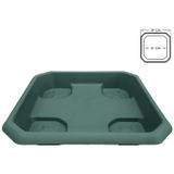 Saksı Tabağı Hisar Kare Tabak Mocha Altlığı Plastik Altlık (Yeşil, 31cm)