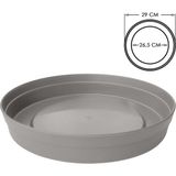 Saksı Tabağı Klasik Tabak Parlak Plastik Altlık (Bej, 26.5cm) - Çok Renkli