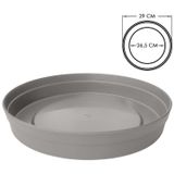 Saksı Tabağı Klasik Tabak Parlak Plastik Altlık (Bej, 26.5cm)