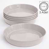 Saksı Tabağı Klasik Tabak Parlak Plastik Altlık (Beyaz, 16cm)
