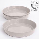 Saksı Tabağı Klasik Tabak Parlak Plastik Altlık (Beyaz, 23cm)