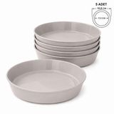 Saksı Tabağı Klasik Tabak Parlak Plastik Altlık (Beyaz, 9.5cm)