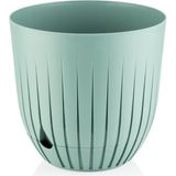 Saksı Tabaklı Delikli Plastik Çiçek Saksısı (Yeşil, 10 Litre)
