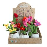 Saksıda Peluş Çiçek Oyuncak 30 cm | Solmayan Dekoratif Soft Çiçek Peluşu