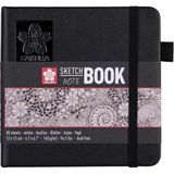 Sakura 12 x 12 cm Eskiz Defteri 140 gr Beyaz Kağıt 80 Sayfa Renkli Çizim İçin İdeal