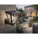 Sakura 25W Solar LED Bahçe Armatürü - 2'si 1 Arada Kazıklı Çim Armatürü ve Duvar Apliği, 3200K Günışığı, IP44 Suya Dayanıklı, 3 Kademe Işık Modlu, Sensörlü Güneş Enerjili Dış Mekan Aydınlatma