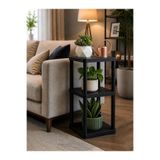 Sakura 3 Katlı Çiçeklik Saksılık Siyah